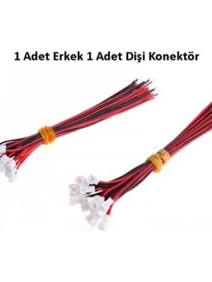 Jst Molex Erkek Dişi Mini Soket Çifti / 2 Çiftte Kablolu