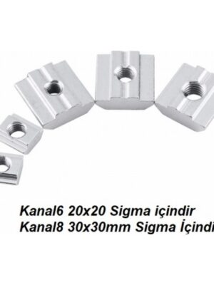 Sigma Profil Somun T Kanal 8 M6