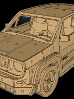 Jeep Renegade 3D Ahşap Yapboz Maket