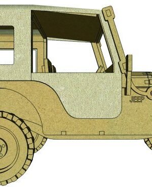 Jeep CJ-5 3D Ahşap Yapboz Maket