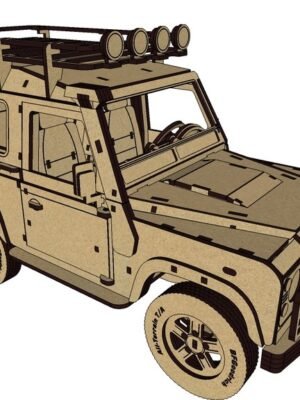Land Rover Defender 90 Arazi 3D Ahşap Maket