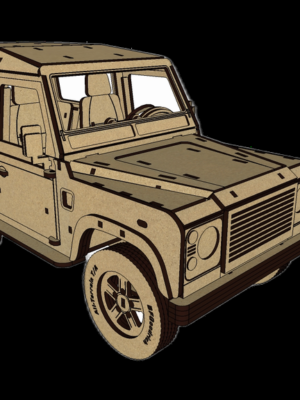Land Rover Defender 90 Soft Top 3D Ahşap Maket