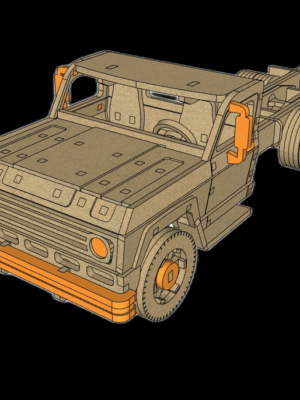 1949 Chevrolet D70 Ahşap Yapboz Maket