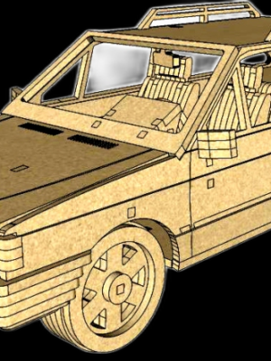VW Parati Lazer kesim 3d Puzzle