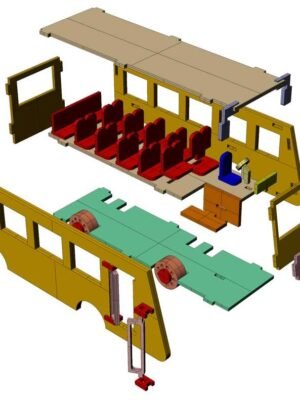 Otobüs 3D Ahşap Yapboz Maket