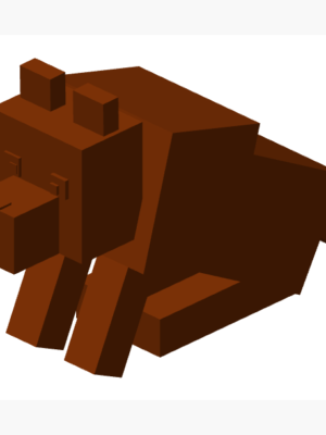 Minecraft Oturan Köpek Figürü