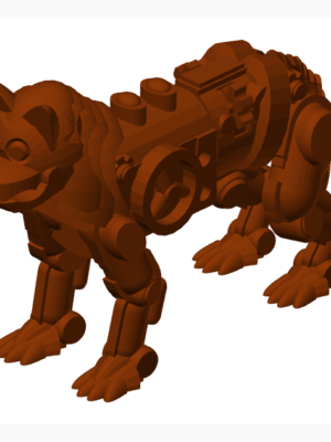 Mekanik Robo Köpek Figürü