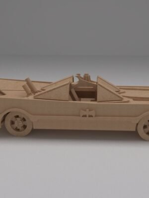 Batman Batmobil 3D Ahşap Yapboz Maket