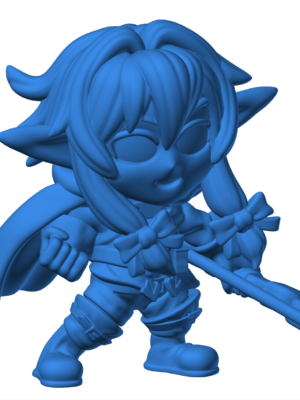 Chibi Yüksek Elf Okçu Figürü