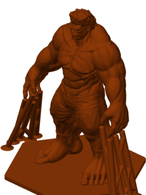 Hulk Heykel Figürü Baskı Modeli
