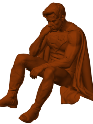 Üzgün Superman Çatı Figürü