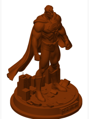 Superman 3D Baskı Modeli Heykel