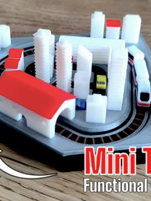 Mini Train Functional City Diorama 3D Baskı Modeli — Fidget Oyuncak