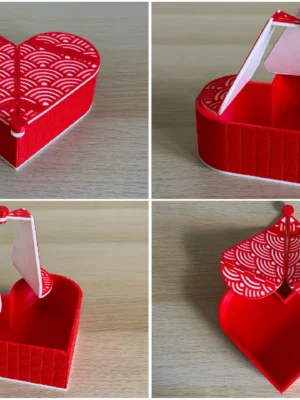 Origami Heart Box 3D Baskı Modeli — Fidget Oyuncak