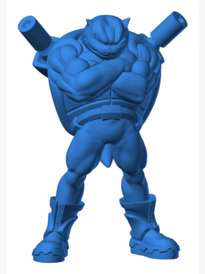 Blastoise 1 3D Baskı Modeli — Pokémon