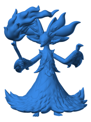 Delphox 3D Baskı Modeli — Pokémon
