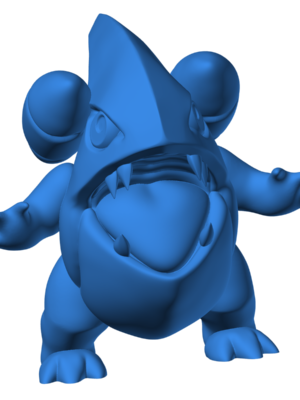 Gible 3D Baskı Modeli — Pokémon