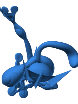 Greninja 1 3D Baskı Modeli — Pokémon