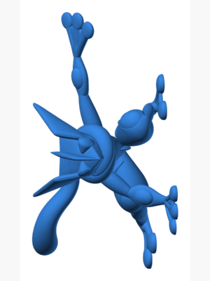 Greninja 3 3D Baskı Modeli — Pokémon