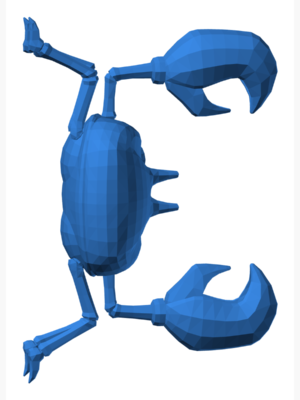 Krabby 3D Baskı Modeli — Pokémon