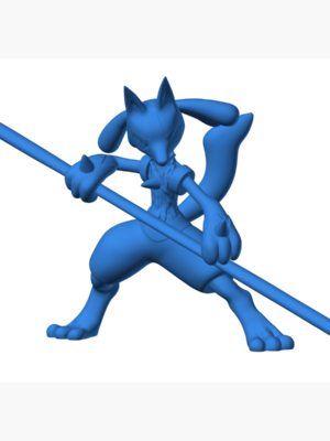 Lucario 3 3D Baskı Modeli — Pokémon