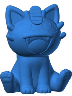 Meowth 2 3D Baskı Modeli — Pokémon