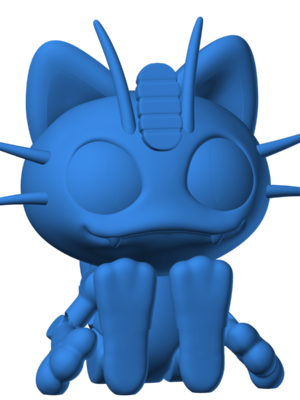 Meowth 3 3D Baskı Modeli — Pokémon