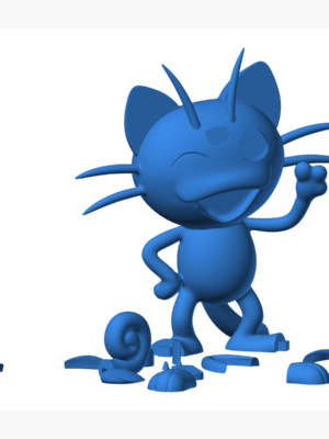 Meowth 4 3D Baskı Modeli — Pokémon