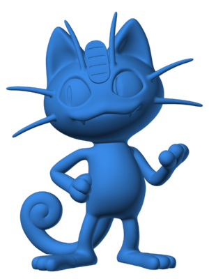 Meowth 7 3D Baskı Modeli — Pokémon