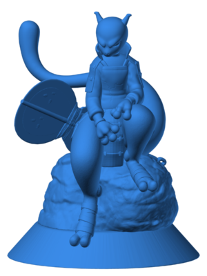 Mewtwo 10 3D Baskı Modeli — Pokémon