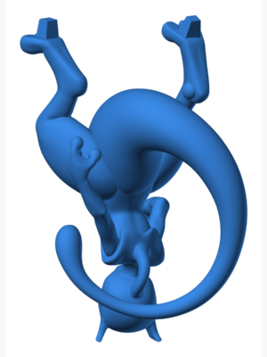 Mewtwo 15 3D Baskı Modeli — Pokémon