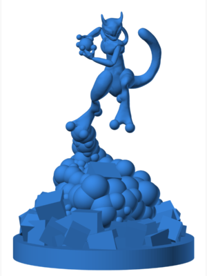 Mewtwo 2 3D Baskı Modeli — Pokémon