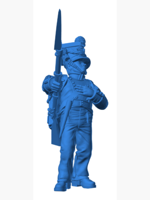 Napoleonic French Fusiliers Skirmish Set 3D Baskı Modeli — Askeri Figür
