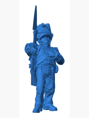 Napoleonic French Grenadiers Skirmish Set 3D Baskı Modeli — Askeri Figür
