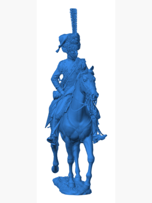 Officier d Artillerie a Cheval de la Garde 3D Baskı Modeli — Askeri Figür