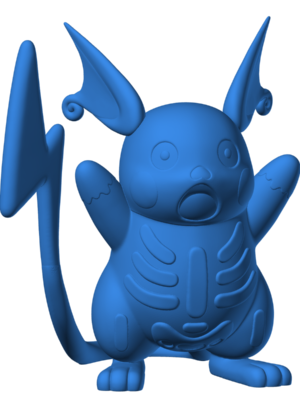 Raichu 3 3D Baskı Modeli — Pokémon