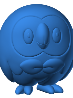 Rowlet 3D Baskı Modeli — Pokémon