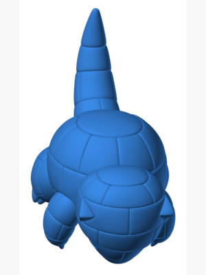 Sandshrew 3D Baskı Modeli — Pokémon