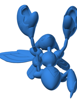 Scyther 3 3D Baskı Modeli — Pokémon