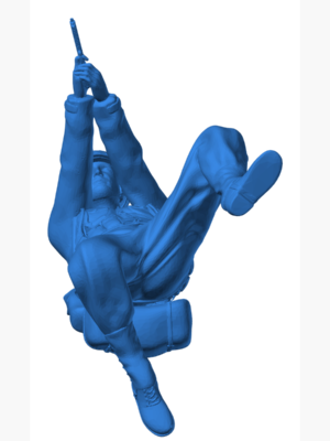 WWII Soldier Action Poses Set 01 3D Baskı Modeli — Askeri Figür
