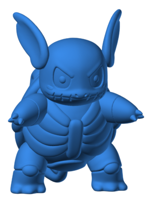 Wartortle 3D Baskı Modeli — Pokémon