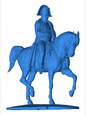 Napoleon Soldier with Horse 3D Baskı Modeli — Askeri Figür