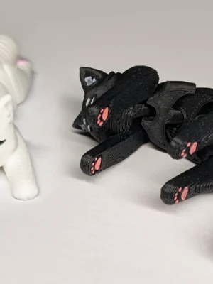 Articulated Cat Print In Place Bumps For Easy Painting 3D Baskı Modeli — Fidget Oyuncak