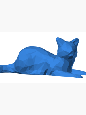 Low Poly Kedi Dekoratif Heykelcik