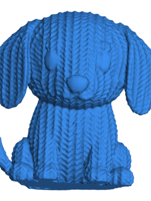 Örgü Desenli Dachshund Köpek Figürü