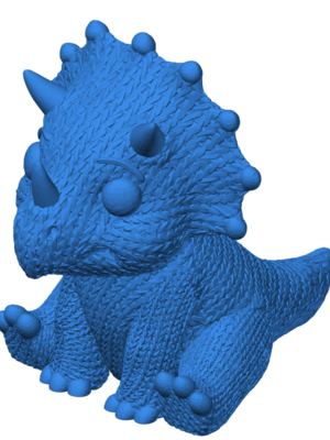 Örgülü Triceratops Dinozor Figürü