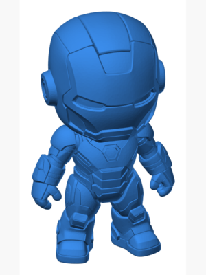 Chibi Iron Man Çok Renkli Parçalı Figür