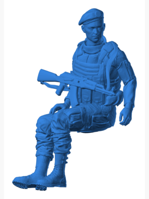 Modern Soldiers 3D Baskı Modeli — Askeri Figür