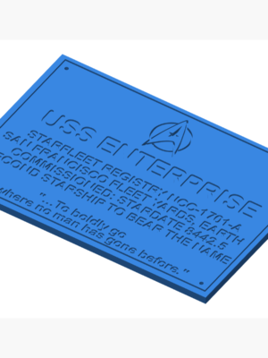 USS Enterprise Gemi Tescil Plakası