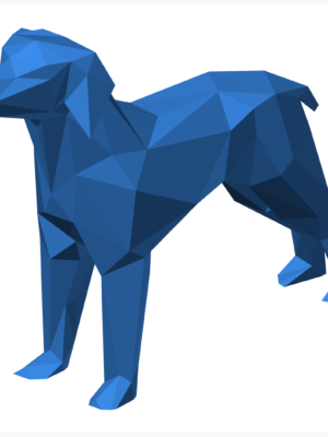 Low Poly Köpek Heykelciği